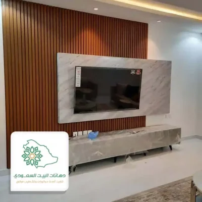 خلفية تلفزيون بديل خشب بجدة