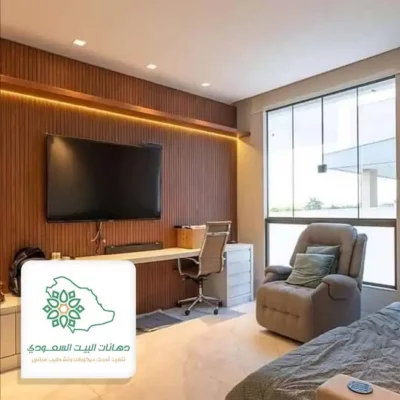 تركيب ديكور شاشة خشبي في جدة