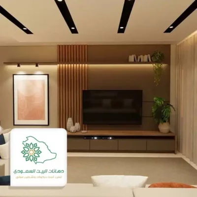 ديكورات شاشات خشبية بسيطة