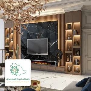 واجهات بديل الخشب مع انارة