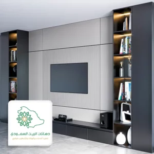 رفوف ومكتبة تلفزيون