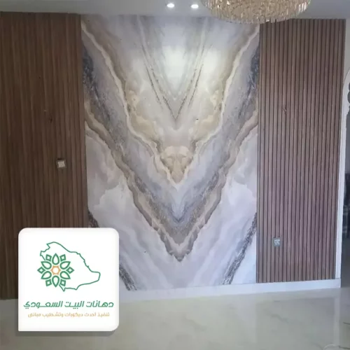 سعر تركيب ديكور خشب ورخام للشاشة