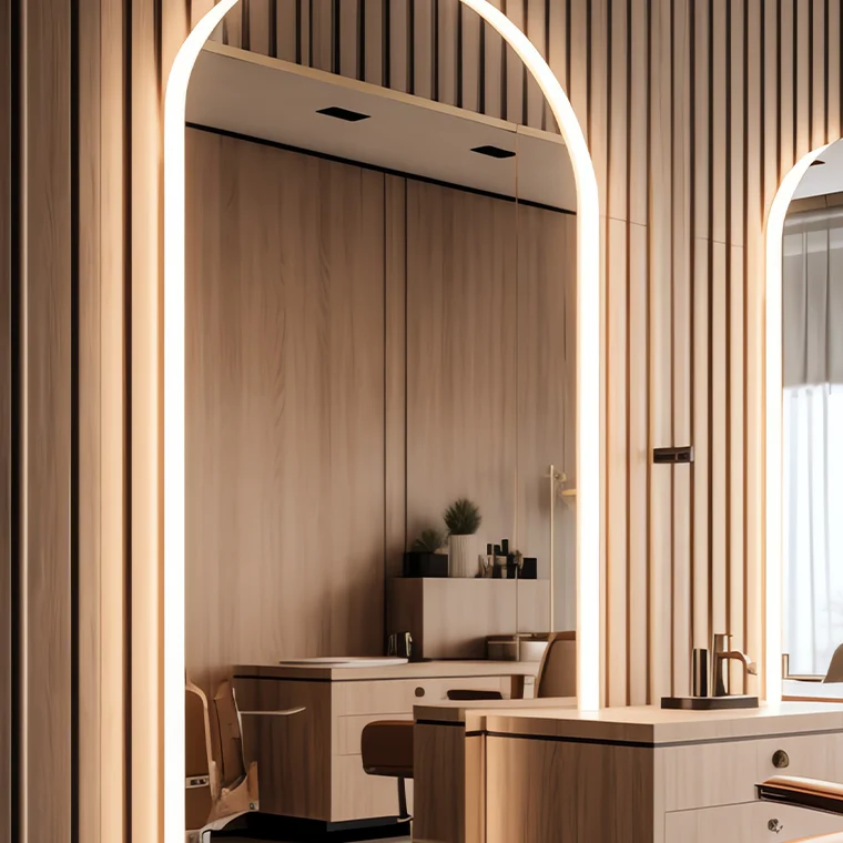 بديل الخشب مع اضاءة جدة