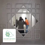 تركيب المرايا على الحائط